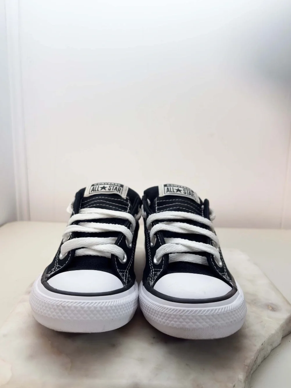 Converse Chuck Taylor All Star Street Kids Size 1 Black White Low Top A01696F
